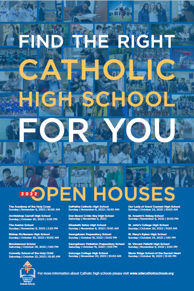 2022 Catholic High School Open House Schedule